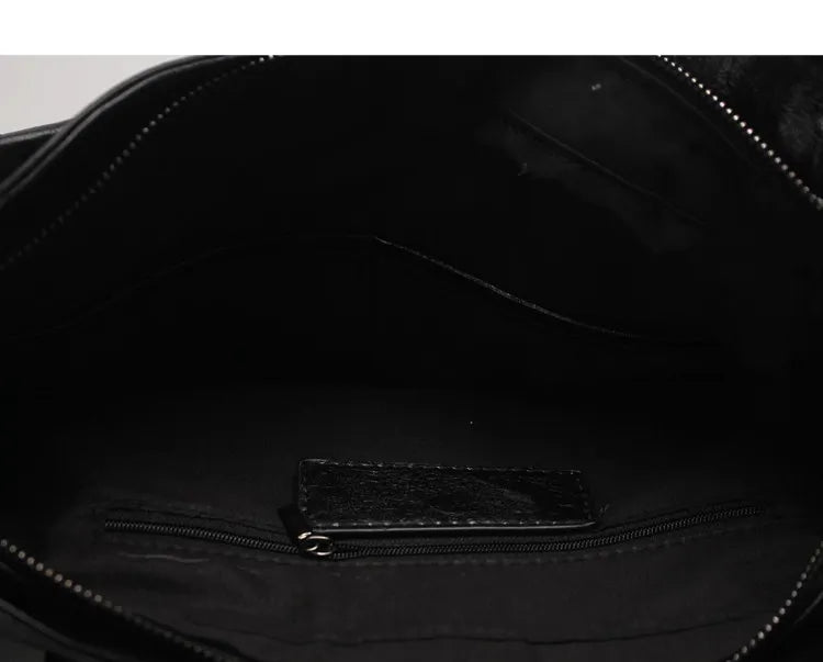 Luxury Designer City Motorcycle Shoulder Tote Bag for Women Large Capacity Autumn Winter Handbag Crossbody Stylish Women's Bag