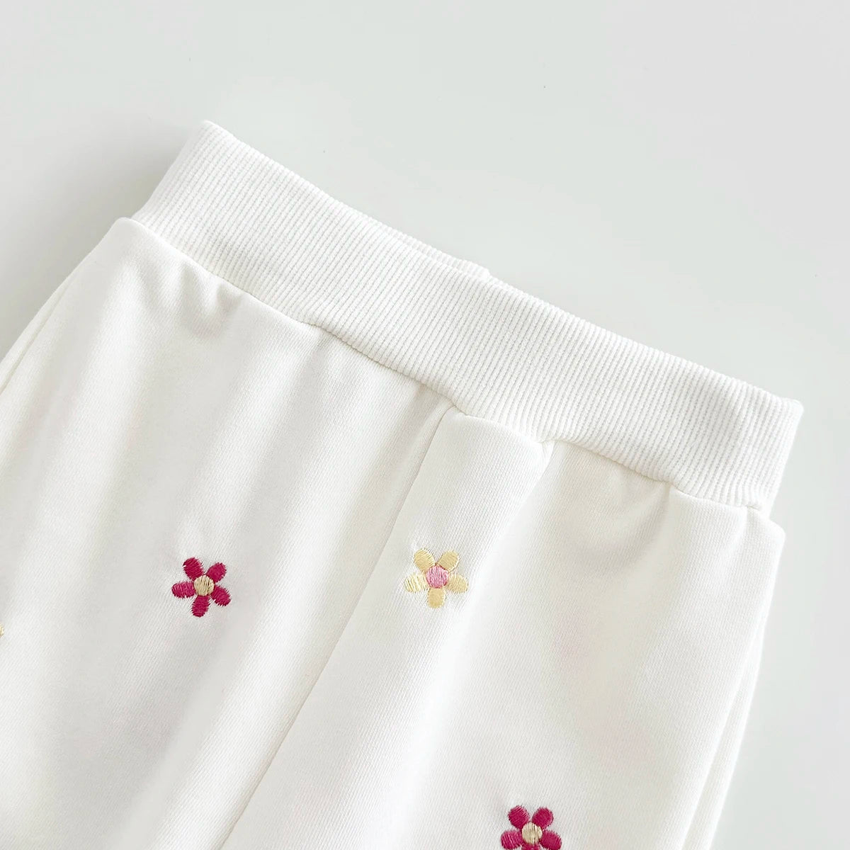 2024 Winter Baby Clothes Set Warm Pure Cotton Warm Fall Basic Clothes Flower Embroidery Split Two-Piece Set Baby Girls Homewear
