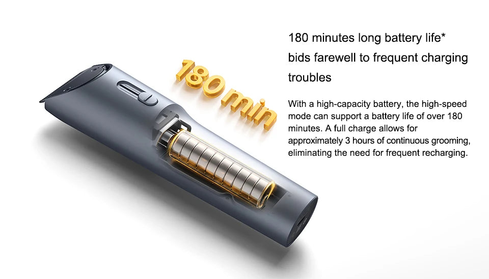 NEW MIJIA Hair Clipper 2 Hair Trimmer Professional Beard Cut Machine IPX7 Waterproof Wireless Haircut Machine Mijia Clipper 2