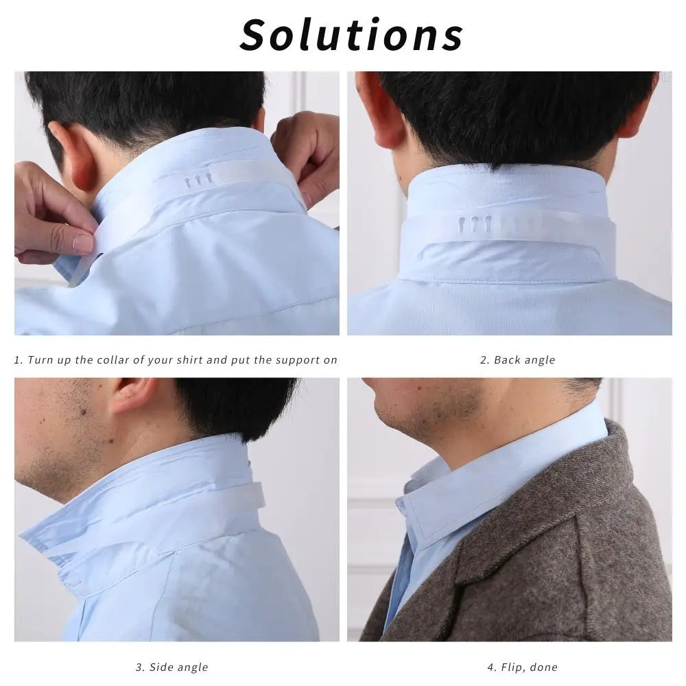 Adjustable Shirt Collar Support Shaper Collar Stays Collar Stays Bundle Kit Shirt Anti-roll Fixed Shaper Slick