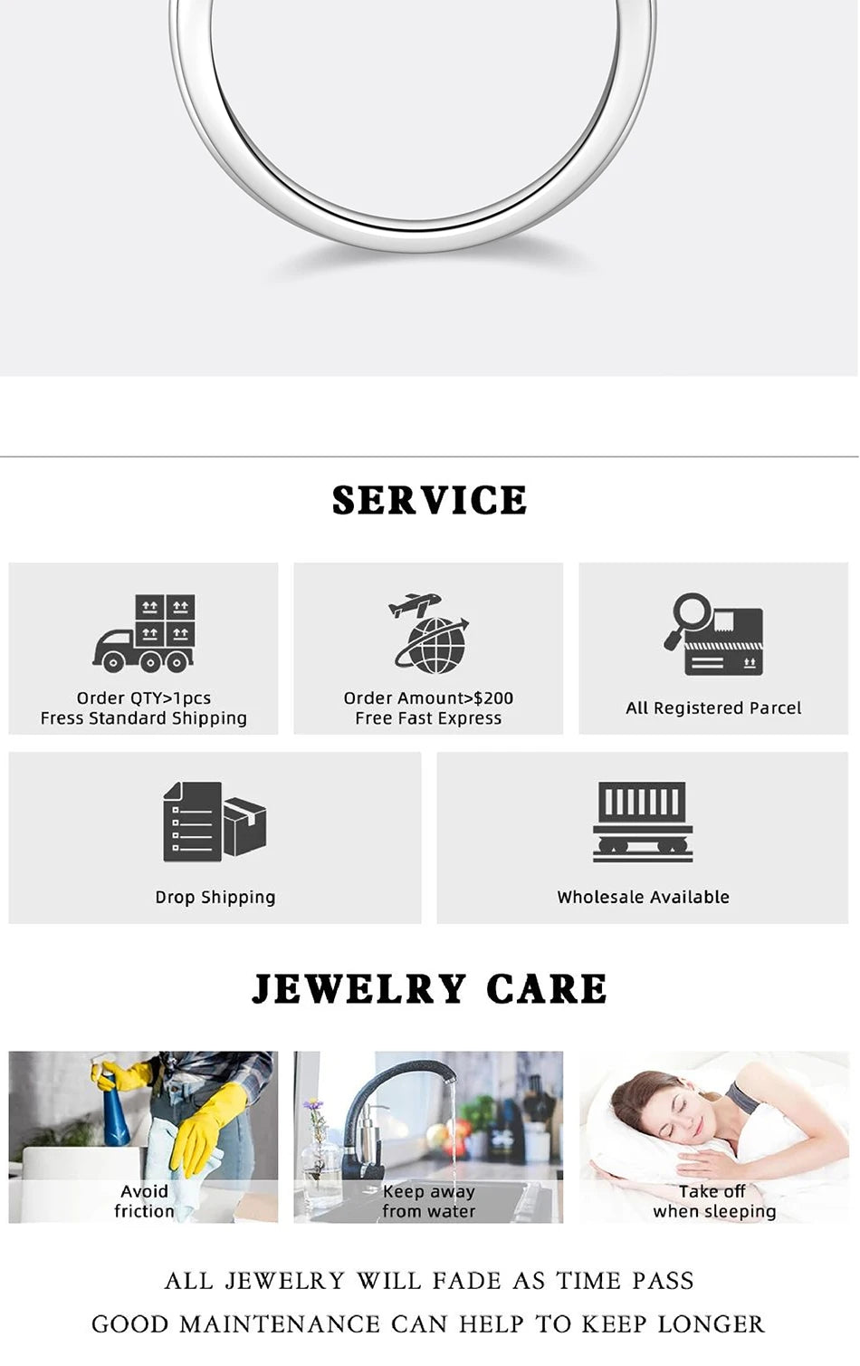 PERMANY 0.3-2CT Moissanite Ring for Women S925 Pure Silver Classic Six Claw Laboratory Diamond Wedding Ring Fashion Jewelry
