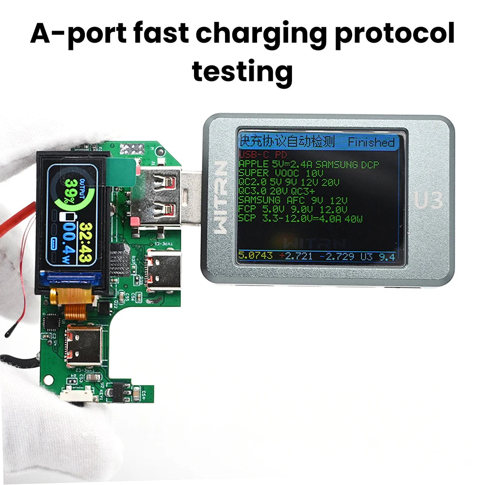 45W 2S 65W 3S Fast Charging Module with TFT Display PD QC Compatible DIY Power Bank Circuit Board for Portable Chargers