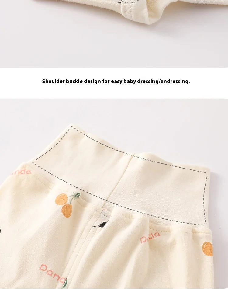 Two-Piece Baby Sleepwear Set Pure Cotton Top and Bottom Set Newborn Separate Homewear Set Toddler Spring, Autumn, and Winter Sle