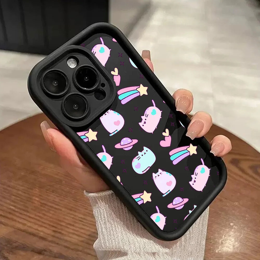Funny Lovely Pusheen Cat Phone Case For Xiaomi Mi 15 14 13 12 11 Lite Poco M6 X7 X6 F4 F5 X3 X4 X5 C40 GT Pro Ultra 4G 5G Cover