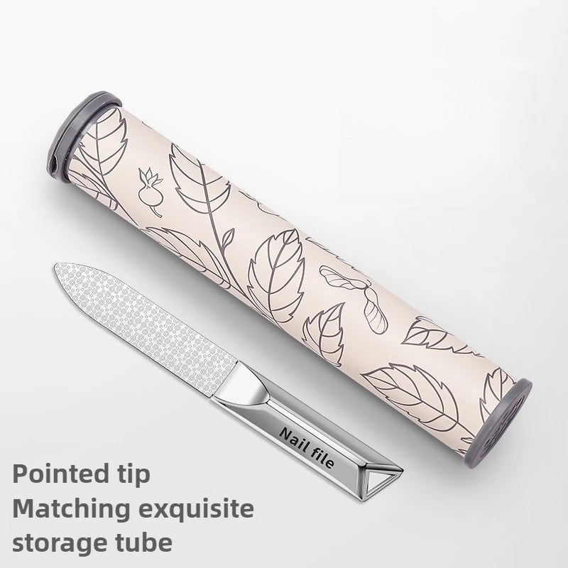 Stainless Steel Double Side Nail File Styling Accessories Polish Remover For Buffer Manicure Tools For Home And Travel