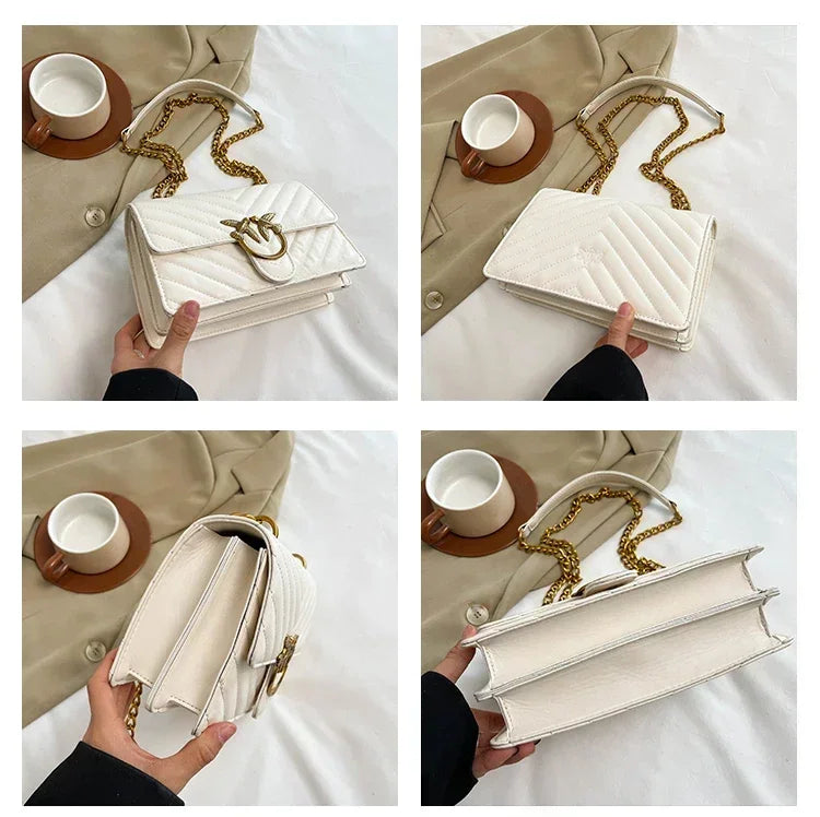 2026 high-end luxury women's handbag elegant leather handbag fashionable crossbody bag retro shoulder bag