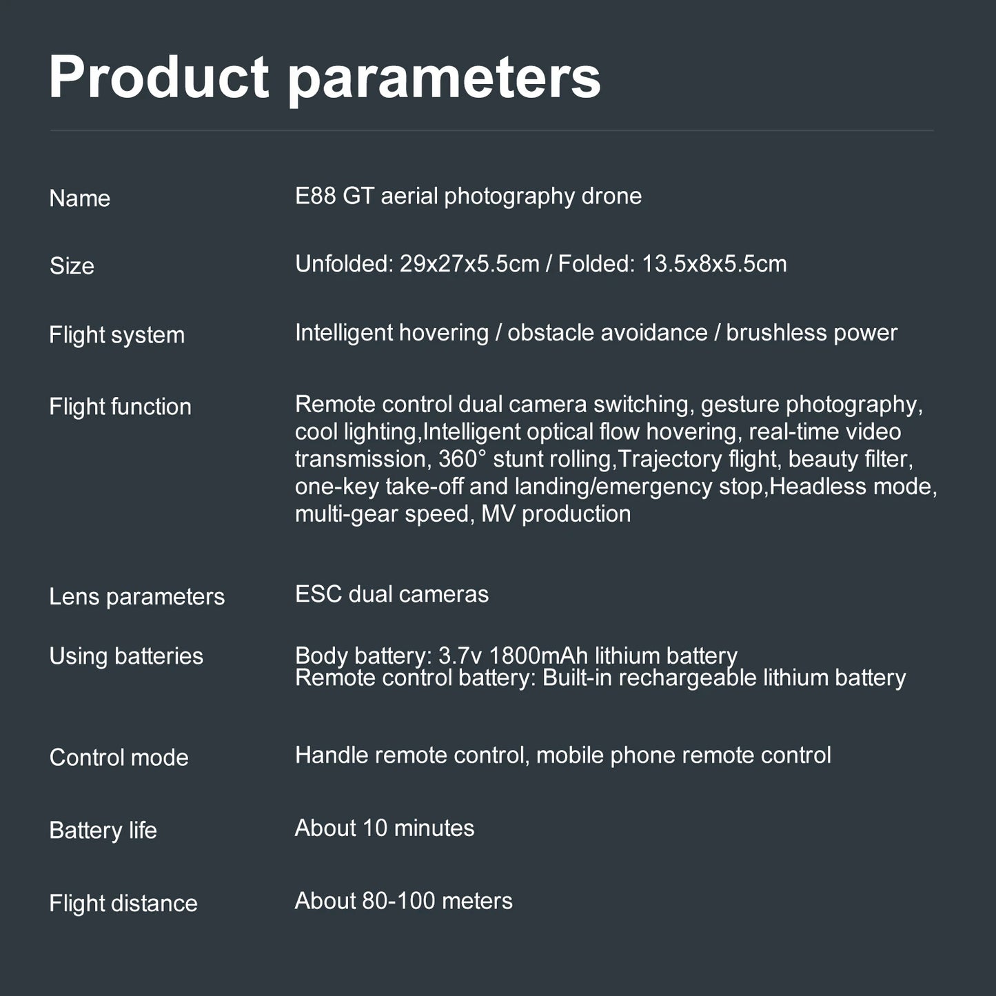 2025New E88 MAX White Drone 8K HD 4.3" Remote Control Headless Mode Helicopter 360 Flip Quadcopter Toys Mini Drone Kid Toy Gifts