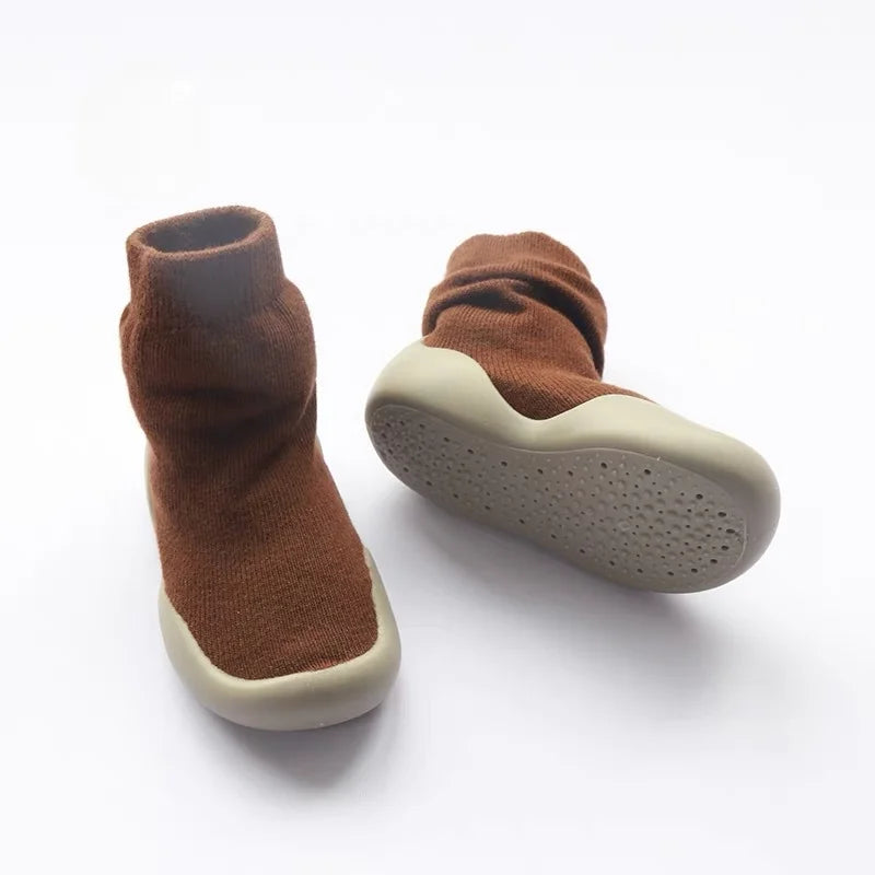 Baby Walking Shoes Spring and Autumn Children's Solid Color Anti Slip Children's Shoes Socks Floor Socks for Boys and Girls