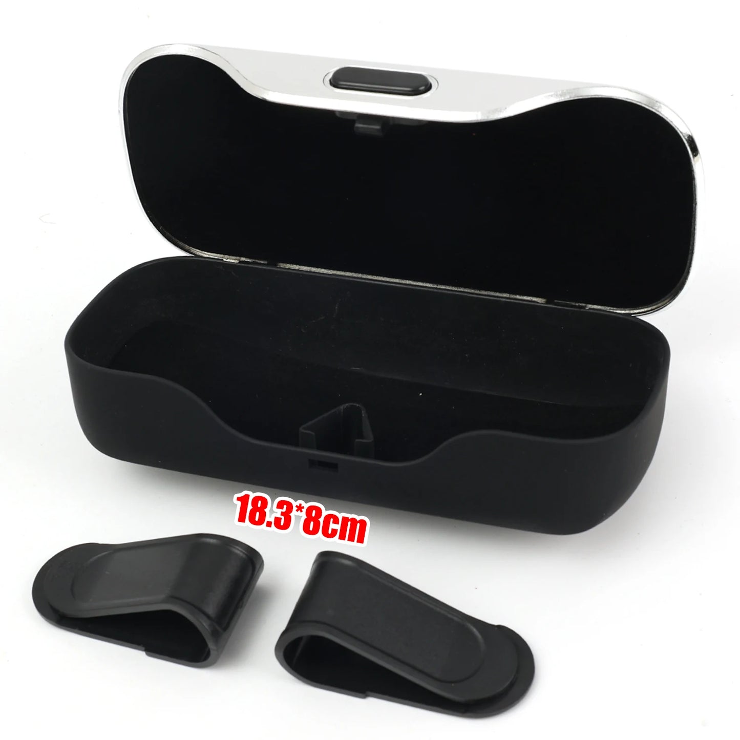Portable Car Sunglasses Case Holder Sun Visor Clip Storage Box Organizer Glasses Cage Auto Interior Accessories Universal Parts