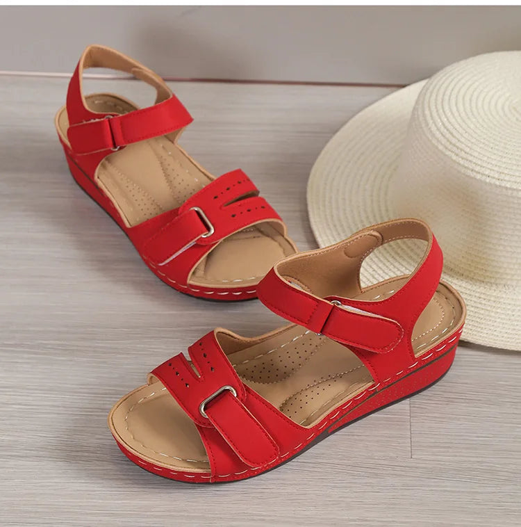 Women Shoes Sandals Summer Party Walking Shoes Retro Sandals For Women Wedge Sandals Ladies Soft Female Women Sandal Footwear