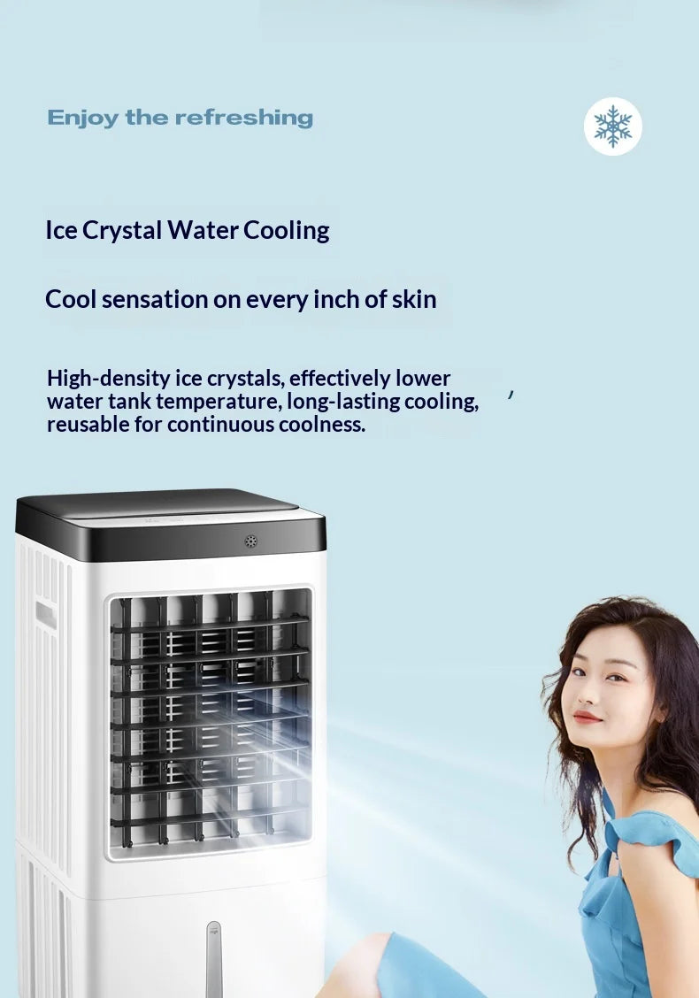 Remote Control Air Cooler Portable Water Cooling Fan Mini Mobile Air Conditioner Household Refrigeration Fan EU US UK Plug