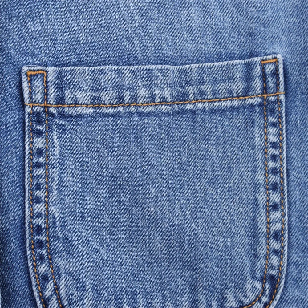 Women's Versatile Denim Long sleeved Short Shirt Top Long pants Set Spring/Summer New Product Casual Women's Wear