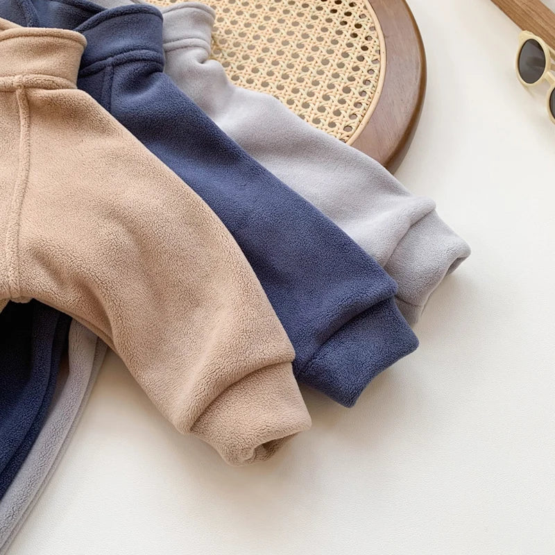 IYEAL Baby Boy Clothes Girl Rompers Newborn Infant Baby Clothing Soft Warm Fleece Jumpsuit Playsuit Autumn Toddler Outwear