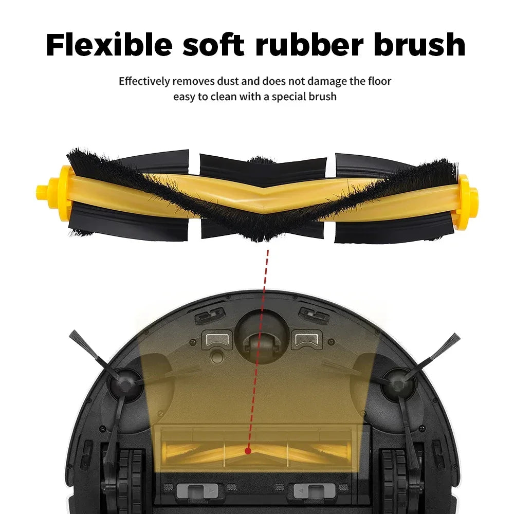 Main Roller Brush For Ecovacs OZMO 920 950 T5 T8 T8 Max T8 AIVI T9 N7 N8 Pro Yeedi 2 Hybrid Robot Vacuum Cleaner Spare Parts