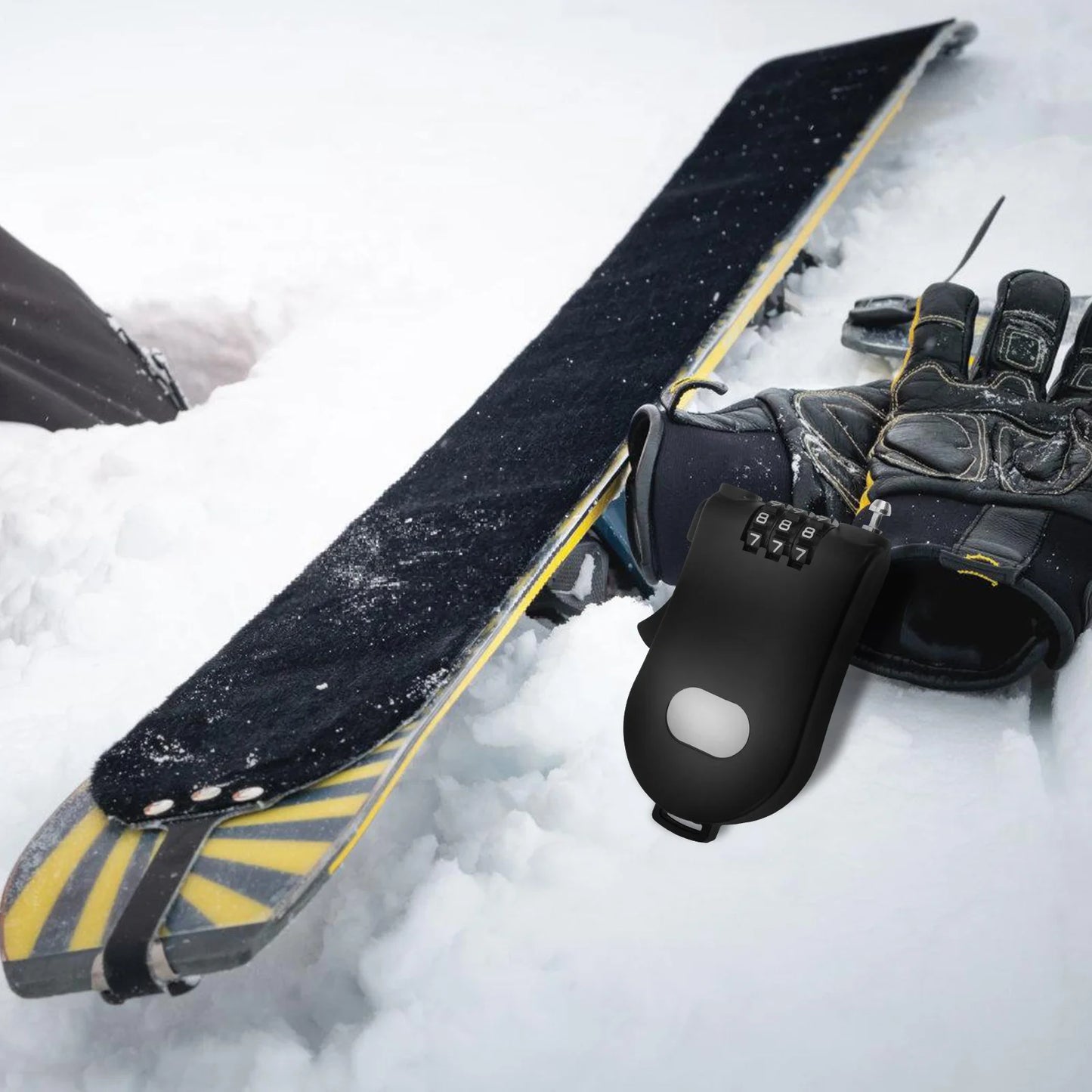 Snowboard Security Lock Ski Board Anti-Theft Lock Scooter Bike Password Locks Retractable Steel Wire Safety Locks