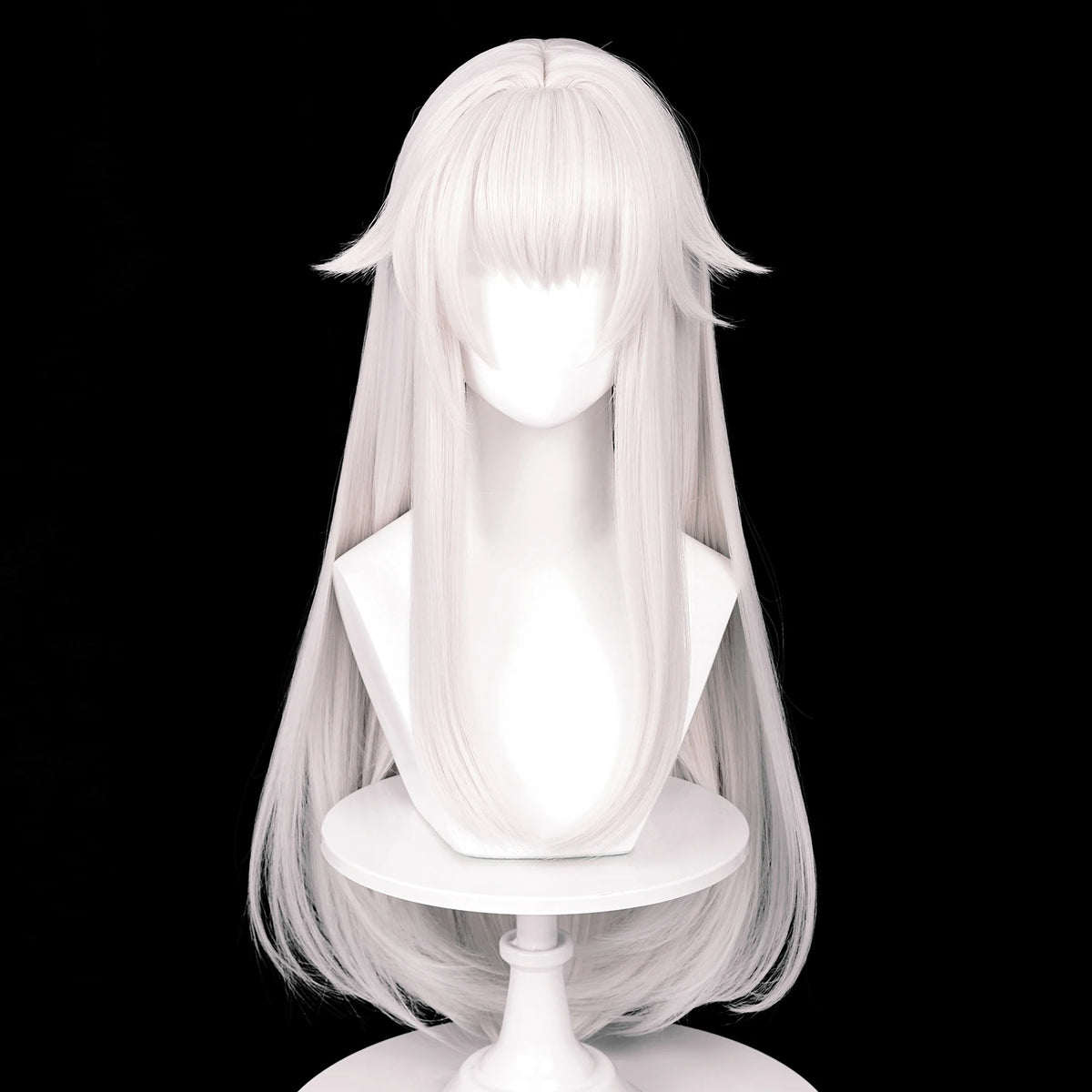 MSIWIGS Game Cosplay Wigs Synthetic Long Straight White Hair Heat Resistant Wig for Halloween Party
