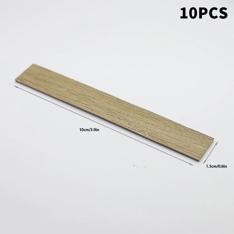 Mini Floor Boards for Dollhouses, Set of 10 Wooden Tiles for 1:12 Scale Doll House Furniture and Wall Decor
