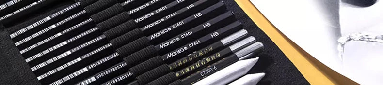 Sketching Pen Set Drawing Kit Student Portable Pen Curtain Charcoal Pencil Sketch Pencil Charcoal Stick Sharpener Eraser Set Box