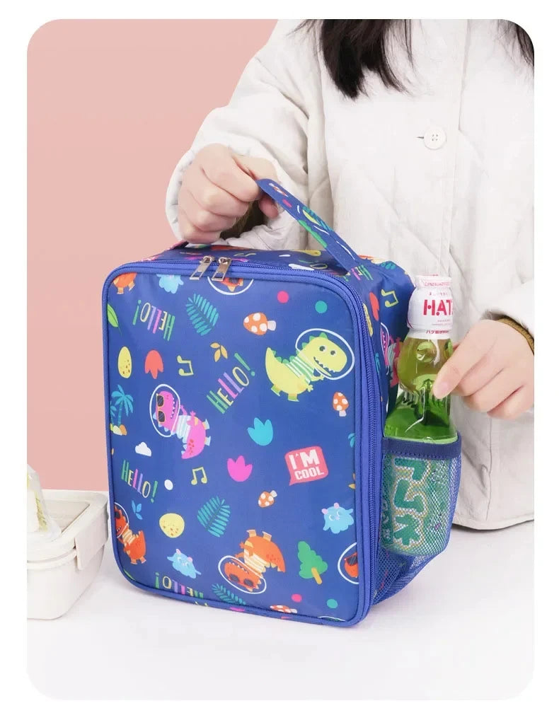 Students Aluminum oil Thickened Handheld Lunch Bag Insulated Thermal Food Picnic Storage Heat Preservation Beto Bag