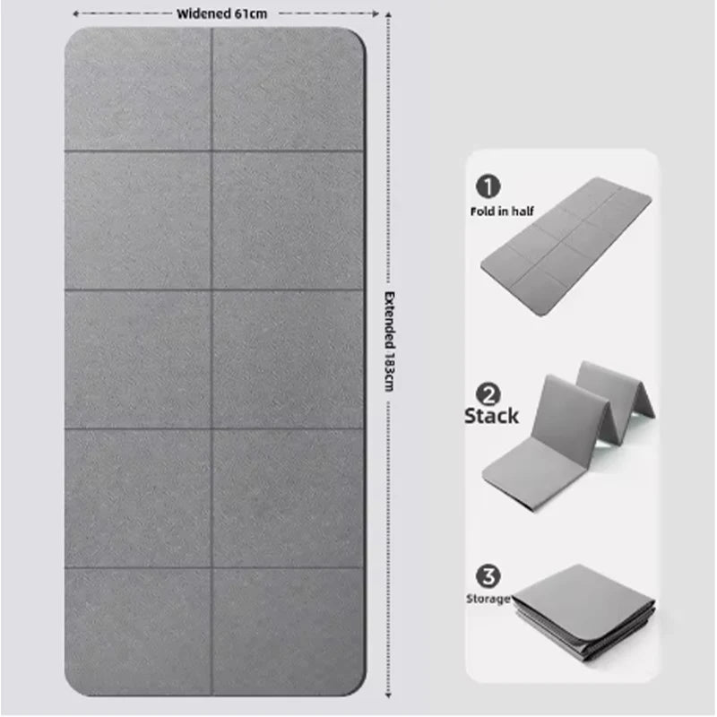 4MM Thick Convenient Yoga Mats Soft Anti Slip EVA Ultralight Indoor Fitness Exercise Foldable Gym Pilates Mat Fitness Equipment