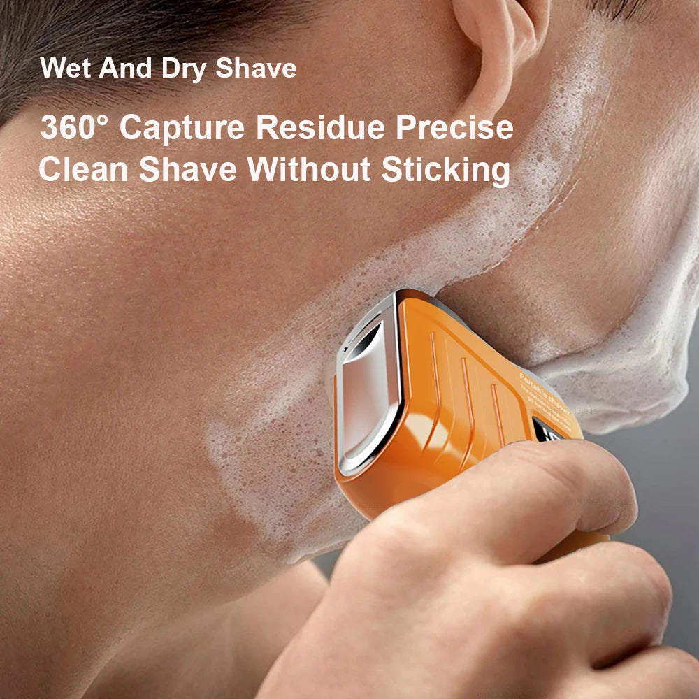 Mini Electric Shaver Dual Blade Shaver Men Facial Beard Trimmer Rechargeable Portable Wet Dry Electric Razor