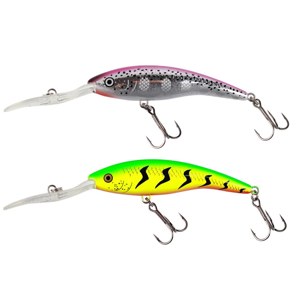 FM33 Deep Tail Dancer Hard Bait 75mm 10g  90mm 14.3g 105mm 23g Deep Diving Minnow Lure Wobbler Bass Pike