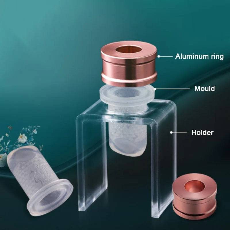 Hot Sales 3pcs/set Silicone Lipstick Mold Aluminum Ring Mould Holder DIY Crafts Tools Easy New High Quality Beauty Lipstick Kits