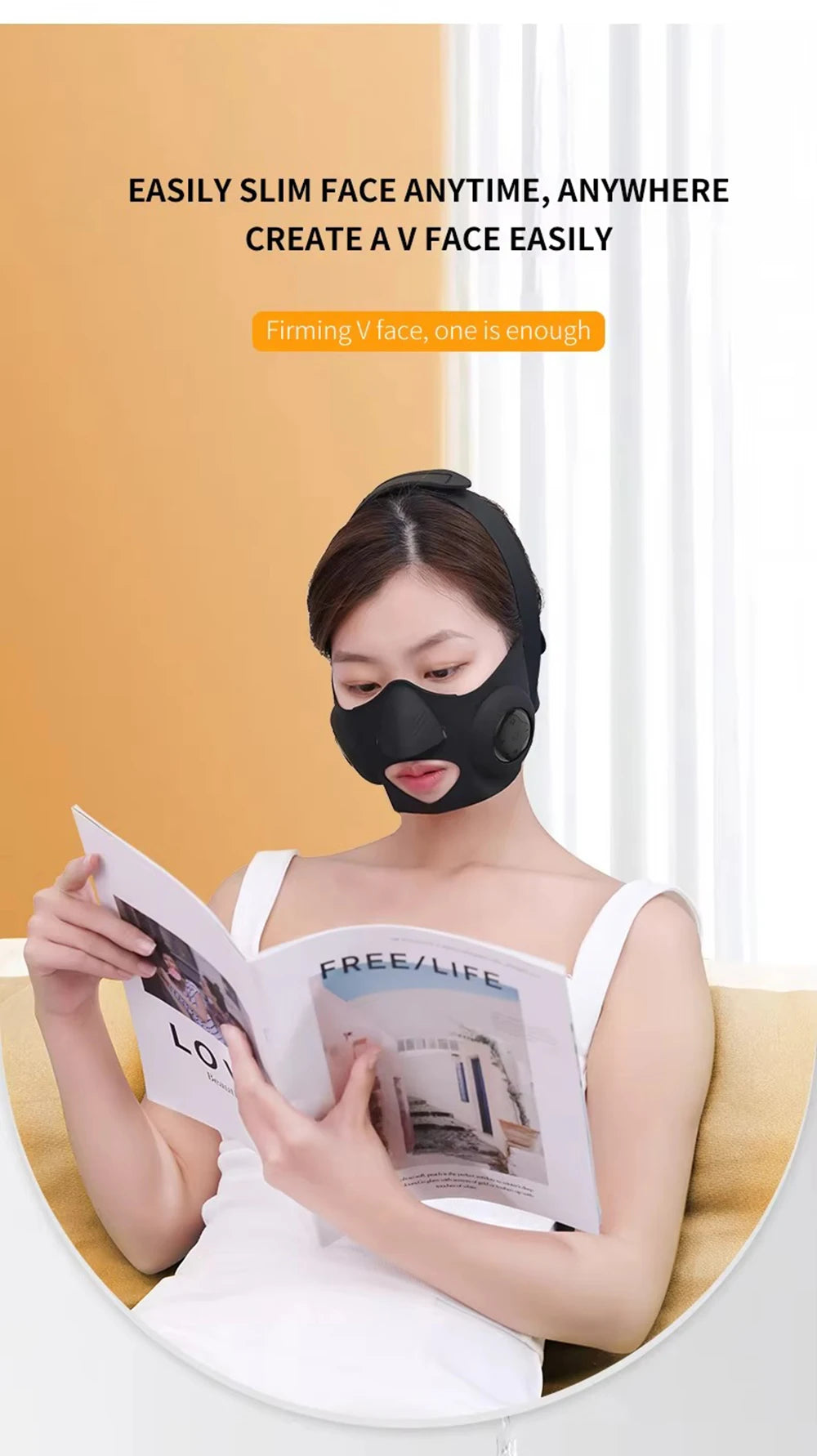EMS V-line Face Lifting Massager Facial Slimming Mask Anti Wrinkle Double Chin Reducer Cheek Lift Up Belt Faces Beauty Devices