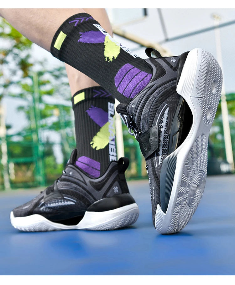 Basketball Sports Shoes with Lightweight and Breathable Air Cushion Strong Men's Jumping Ability Men's Casual Sports Shoes