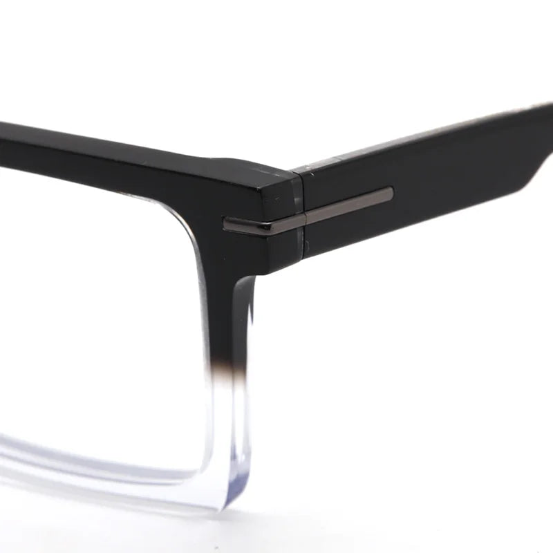 Large Size Acetate Men Eyeglasses Frame Rectangle Myopia Optical Prescription Glasse Trending Stijlen Italy Retro Luxury Eyewear