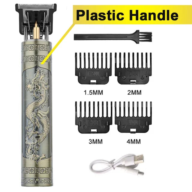 Professional Hair Trimmer Zero Gapped T-Blade Trimmer Cordless Rechargeable Edgers Clippers Electric Beard Trimmer Shaver