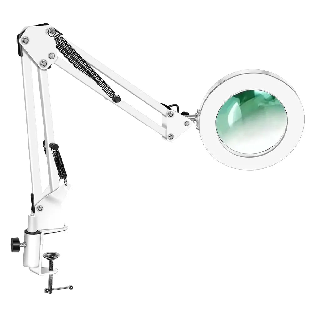 USB Powered Magnifier Desk Lamp 8X/10X Magnification 72 LED 3 Color Temperature Modes for Soldering Watch Repair and Beauty Care