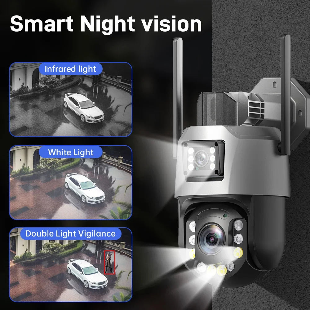 Securexpert 8MP 50X Zoom PTZ Camera WiFi Dual Lens 4K 20X Outdoor Surveillance 120m Ultra Long IR Vision ONVIF Security Camera