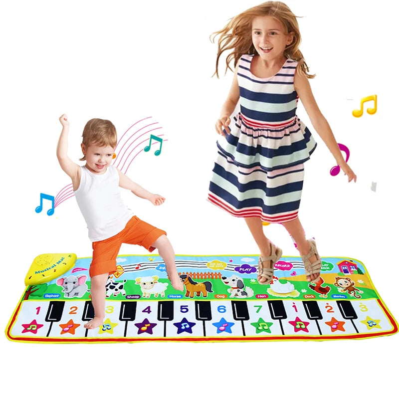 Kids Musical Carpet Baby Toddlers Fitness Keyboard Piano Mat Music Play Instrument Montessori Education Toys Gift for Girl Boy