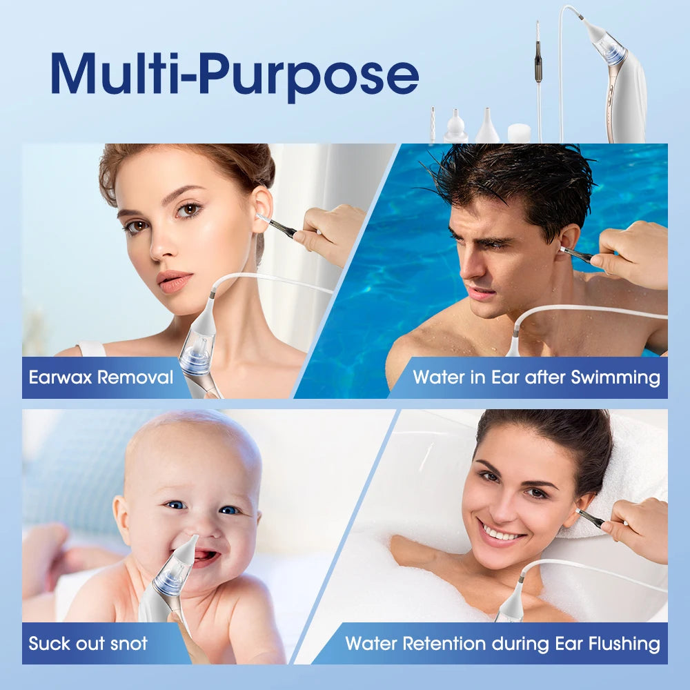 Baby Nasal Aspirator Electric Nose Cleaner Newborn Baby 9-Speed Nose Suction Device Booger Mucus Sucker for Infant Low Noise