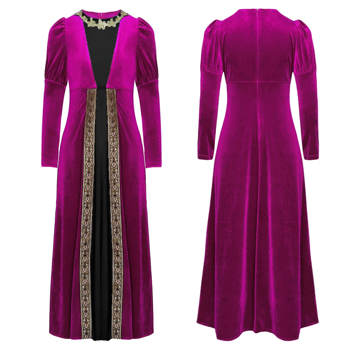 Children Girls Halloween Medieval Renaissance Vampire Cosplay Costume Ancient Roman Princess Dress Long Sleeve Retro Velvet Gown