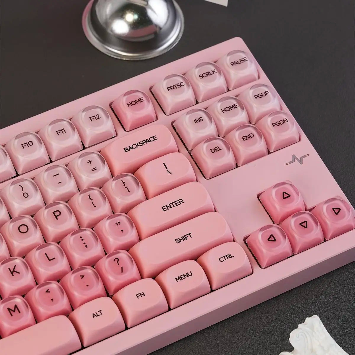130 Keys Pink Liquid Foundation Keycap HOA Profile PBT Double Shot Keycap For Mx Switch Mechanical Keyboard ISO Enter Key Caps