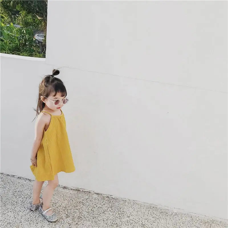Cute Cotton Baby Dresses One-piece Summer Beach Sundress Muslin Dress for Girls Christening Carnival Costume Baby Newborn Items