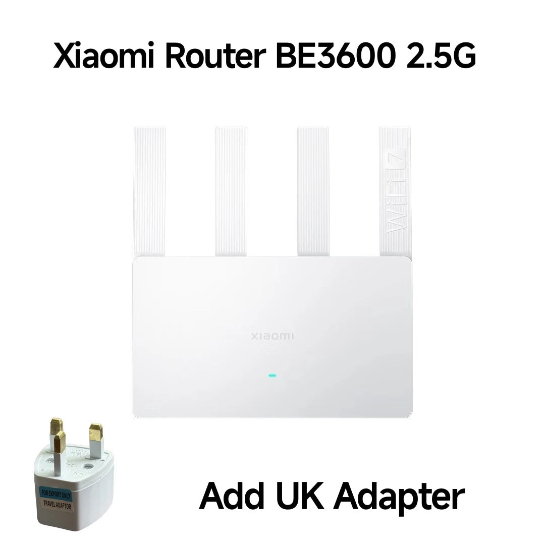 Original Xiaomi Router BE3600 New WiFi7 2.5G Ethernet Port 3600 Mbps Ultra Fast NetworkSpeed Work with Mi Home APP For Home