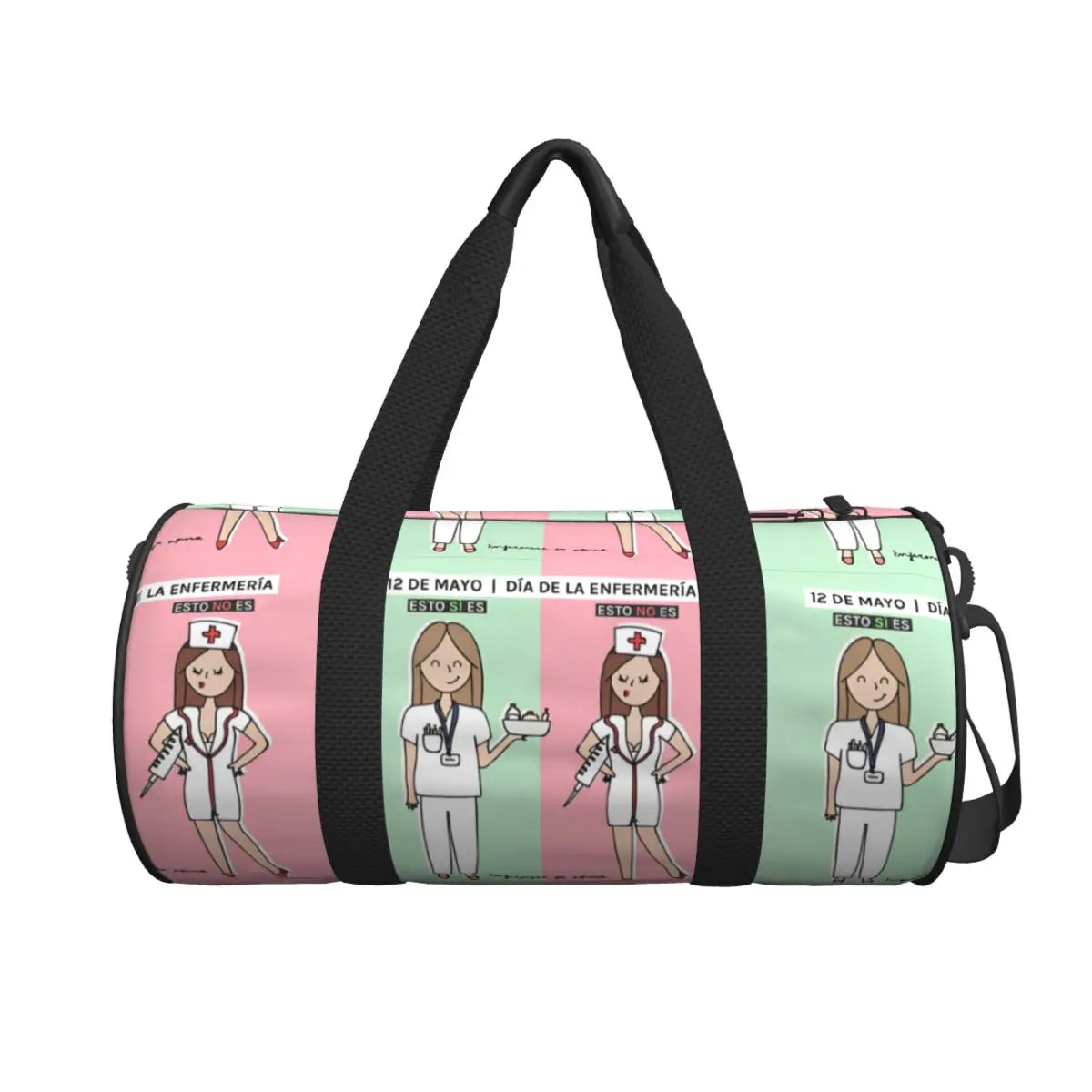Couple Travel Bag Enfermera En Apuros Doctor Nurse Gym Bag Large Oxford Custom Handbag Colorful Casual Sports Bag