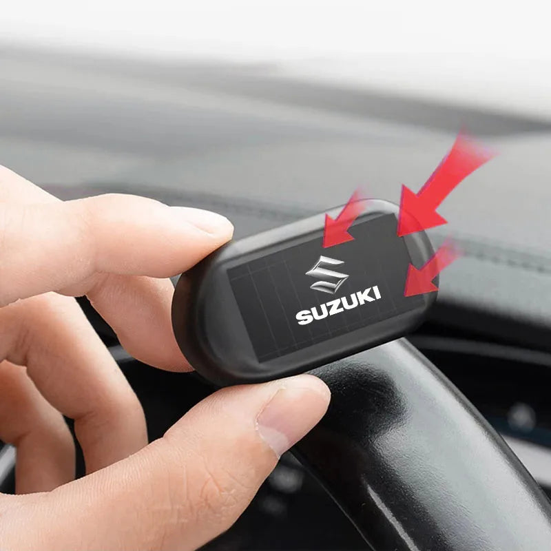 1Pcs Car Solar Powered Wireless Anti-Theft Caution Lamp LED Flashing Light Styling For Suzuki Jimny Grand Vitara Sx4 Swift Alto