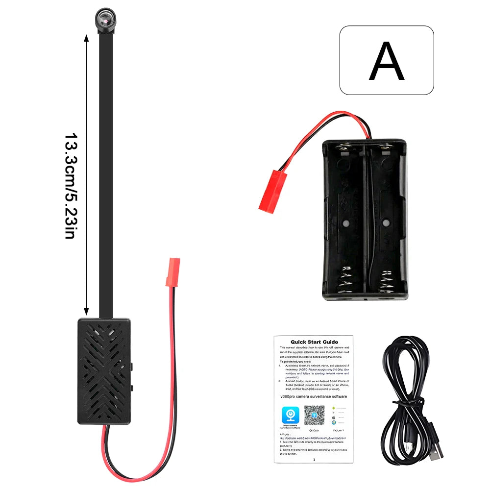 128GB WiFi Mini Camera 1080P Diy Module Nanny Video Recorder Home Security Camera Micro Camcorde Suitable for Home/Office Use