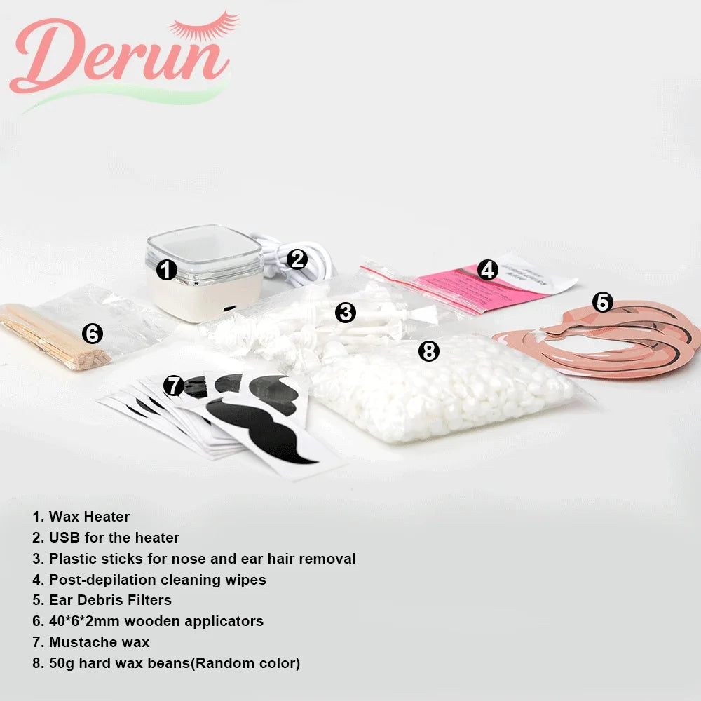 USB Mini Hair Removal Wax Warmer, Mini Waxing Kit - Suitable for Facial Hair Removal for Both Men and Women, Wax Heater