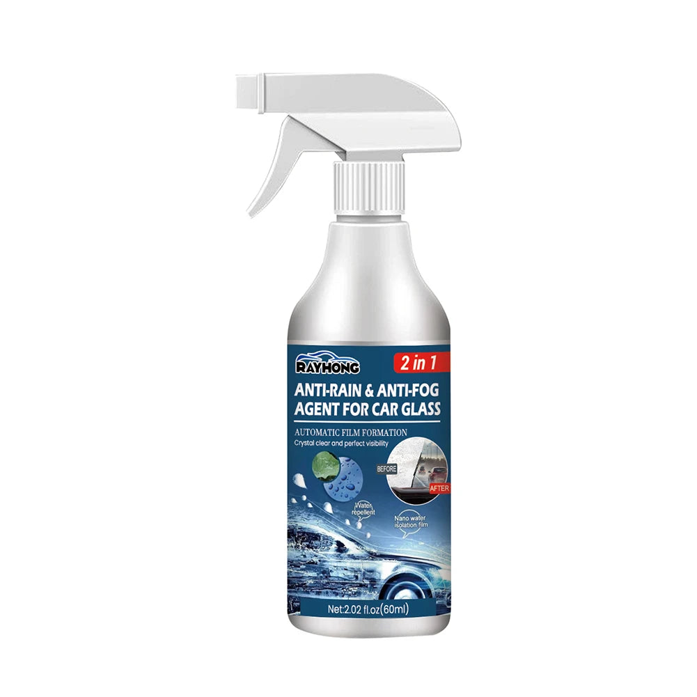 Anti Fog Rain Repellent Spray 60ml Car Glass Rainproof Antifogging Coating Agent Long Lasting for Windshield Rearview Mirror