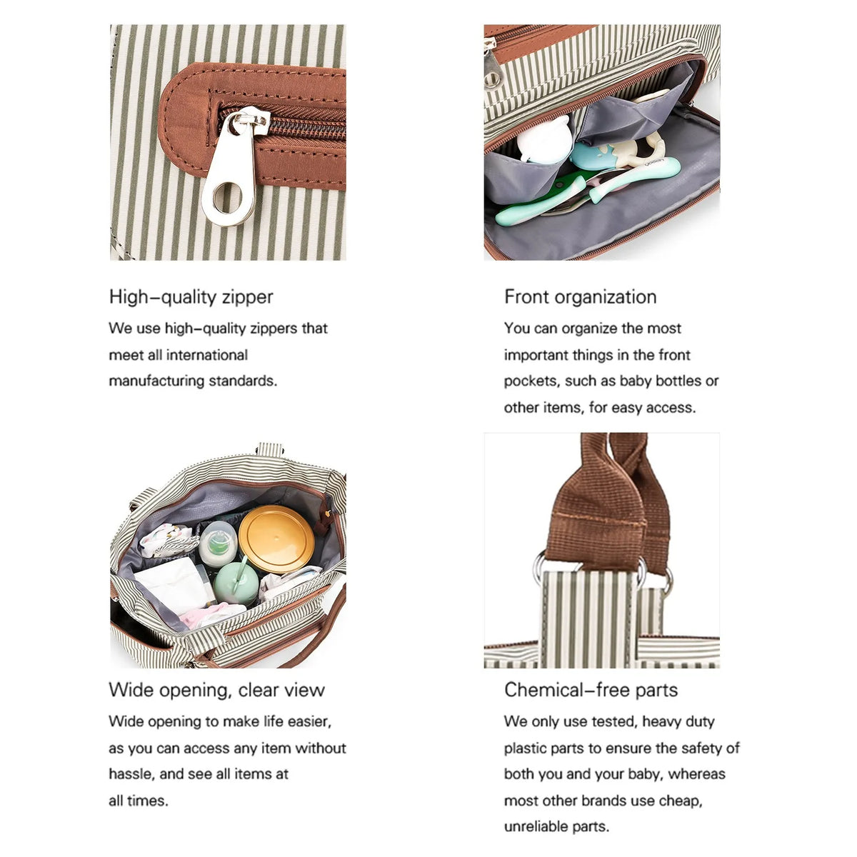 Women Shoulder Bag Travel 7 Pcs/Set Baby Diaper Bags Go Out Large Capacity Newborn Nappy  Bag with Changing Pad Multi-functional