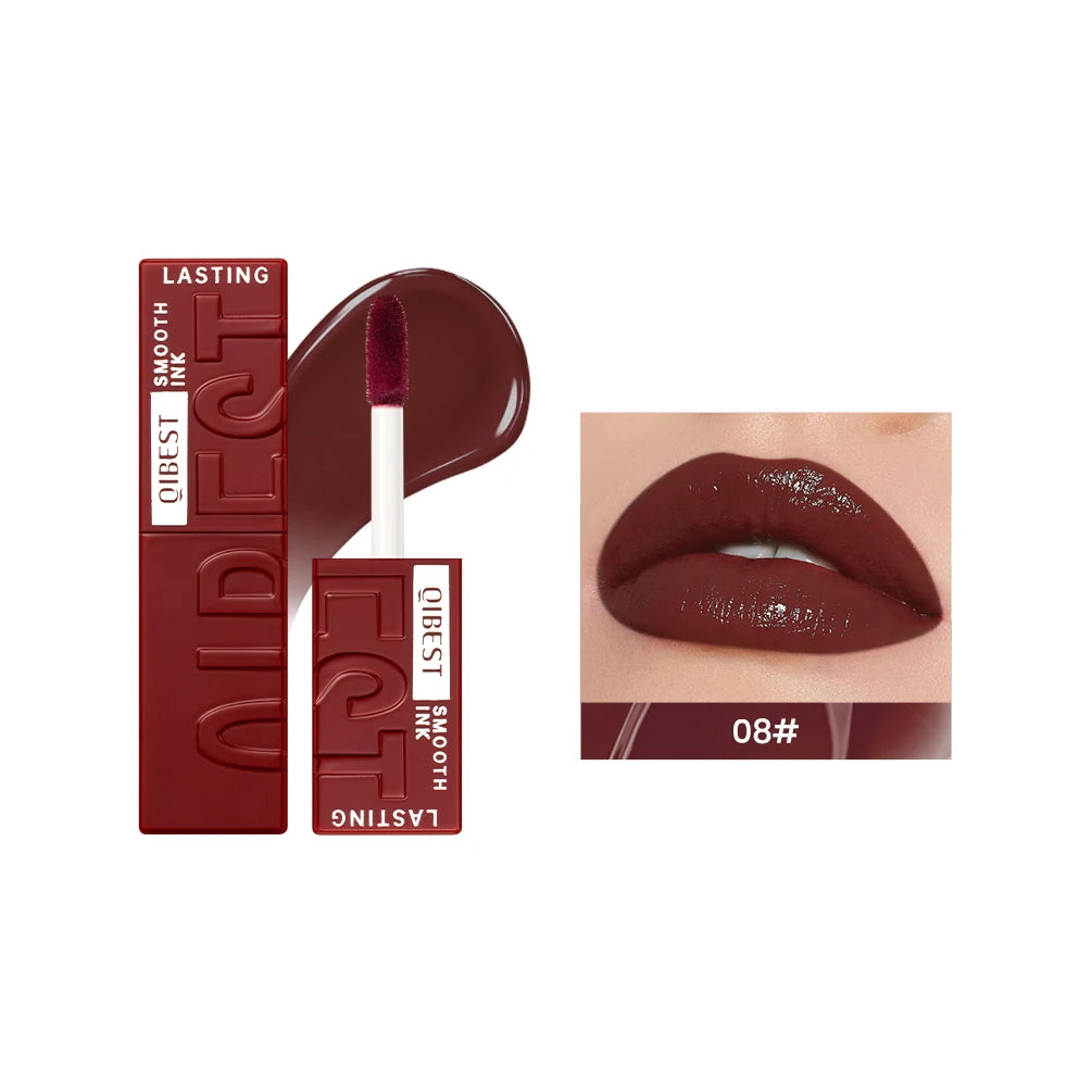 QIBEST Watery Gloss Lip Glaze Moisturizing Long Lasting Sexy Red Liquid Lipstick Mirror Glossy Lip Gloss Tint Cosmetic For Women