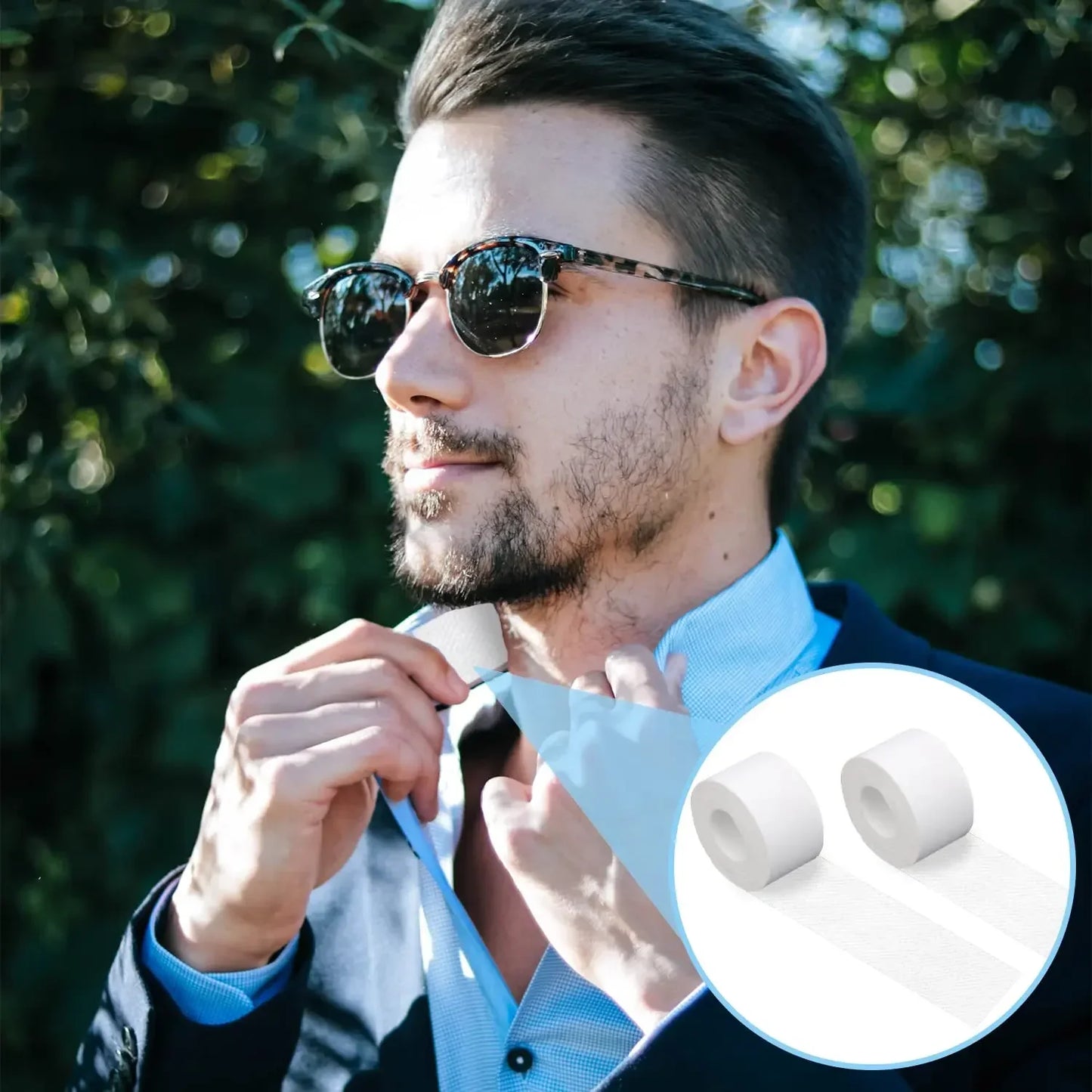 Disposable Self-Adhesive Collar Sticker Women Absorbent Anti-dirt T-shirt Collar Stickers Protector Neck Liner Pads Accessories