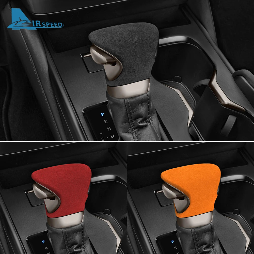 Top Suede Car Gear Knob Cover LHD RHD For Lexus ES ES200 ES250 ES300h ES350 2018-2023 2024 2025 for UX 2019-25 for LX 2022-25