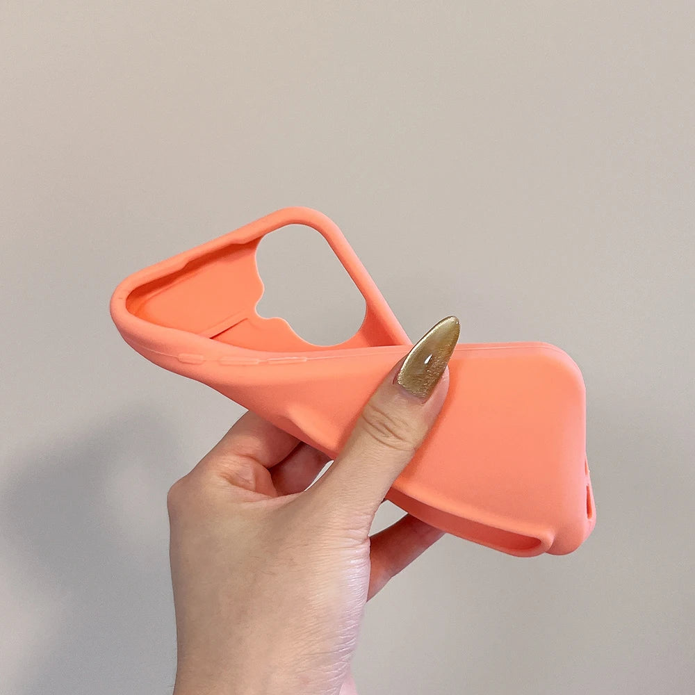INS Lipstick Silicone Phone Case For iPhone 11 Funda iPhone 13 16 Pro Max 15 14 13 12 16 Plus Portable Lip Gloss Holder Cover