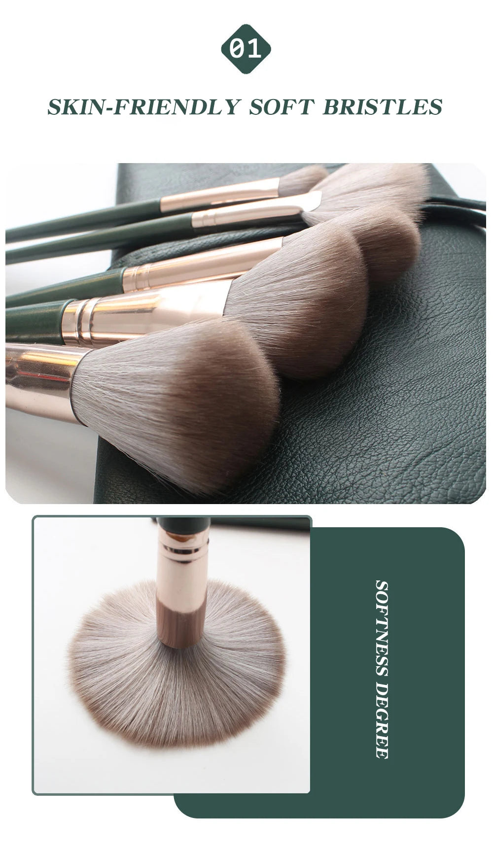KLINA 14Pcs Makeup Brushes Soft Makeup Tools Cosmetic Powder Eye Shadow Foundation Blush Blending Detail Eyebrow Lip Beauty